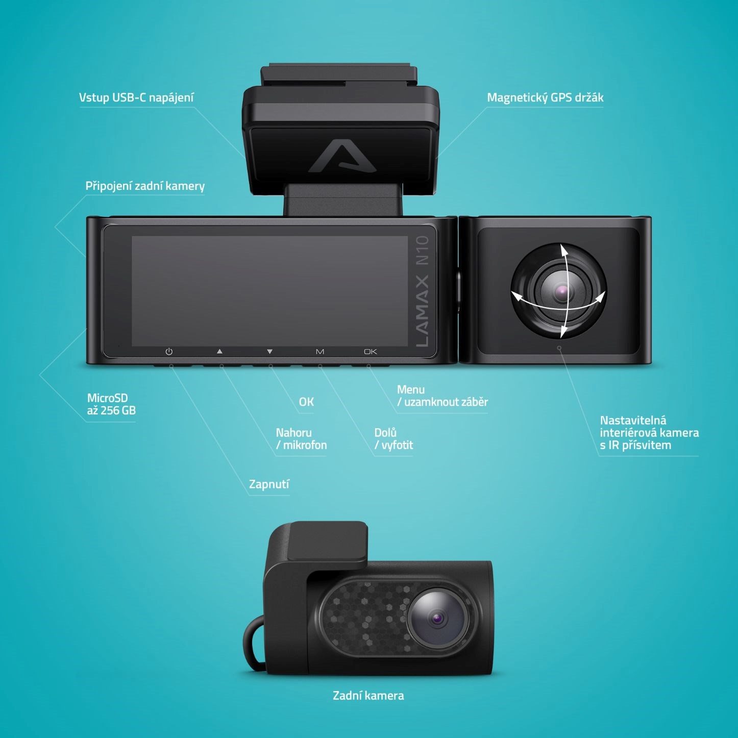 LAMAX N10 GPS 3in1 - kamera do auta6 