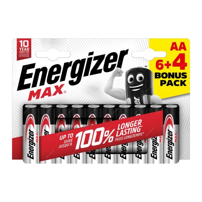 Energizer LR6 10 Max AA 6+4 zdarma0 