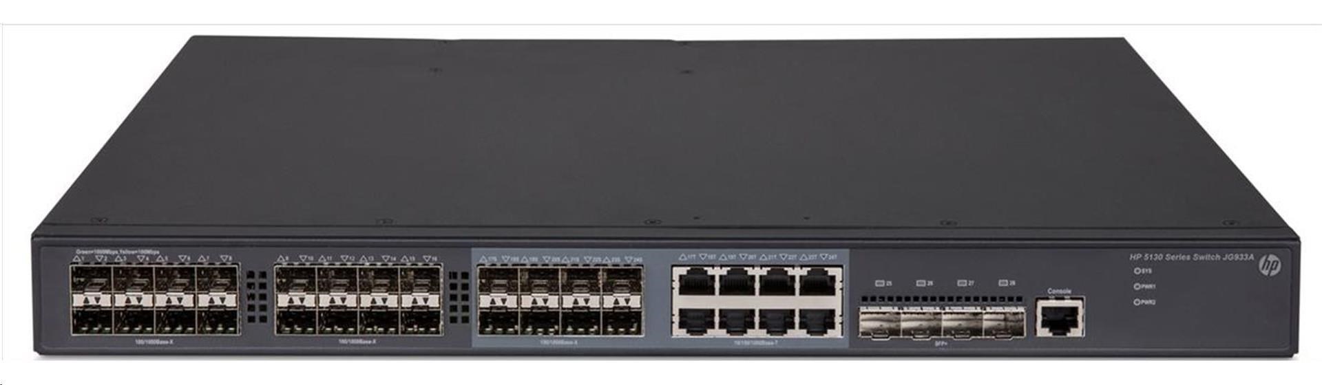 HPE FlexNetwork 5130 24G SFP 4SFP+ EI Switch (Must select min 1 power supply) RENEW JG933AR0 