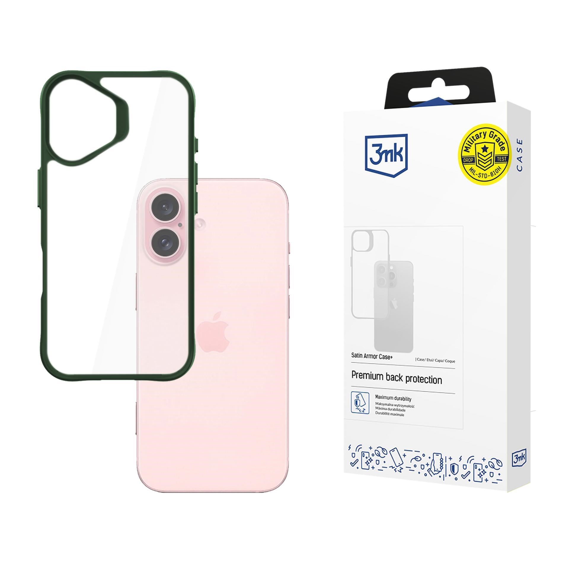 3mk Satin Armor Case+ Green pro Apple iPhone 16 Plus0 