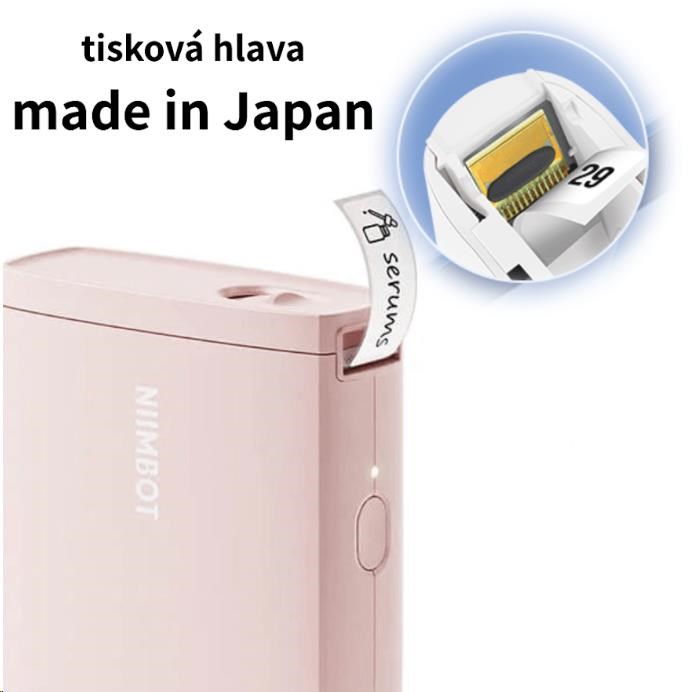 Niimbot Tiskárna štítků D11-H Smart,  růžová + role štítků 160 ks7 