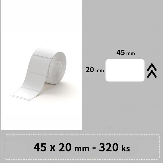 Niimbot štítky R 45x20mm 320ks Bílé pro B21, B21S, B3, B1S0 