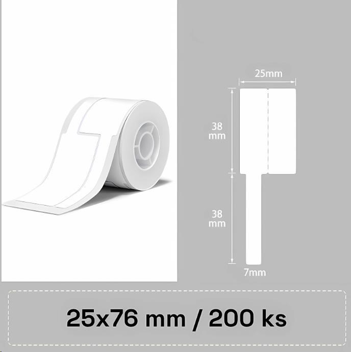 Niimbot štítky na kabely T 25x76mm 200ks Bílé pro B21, B21S, B3, B1S1 