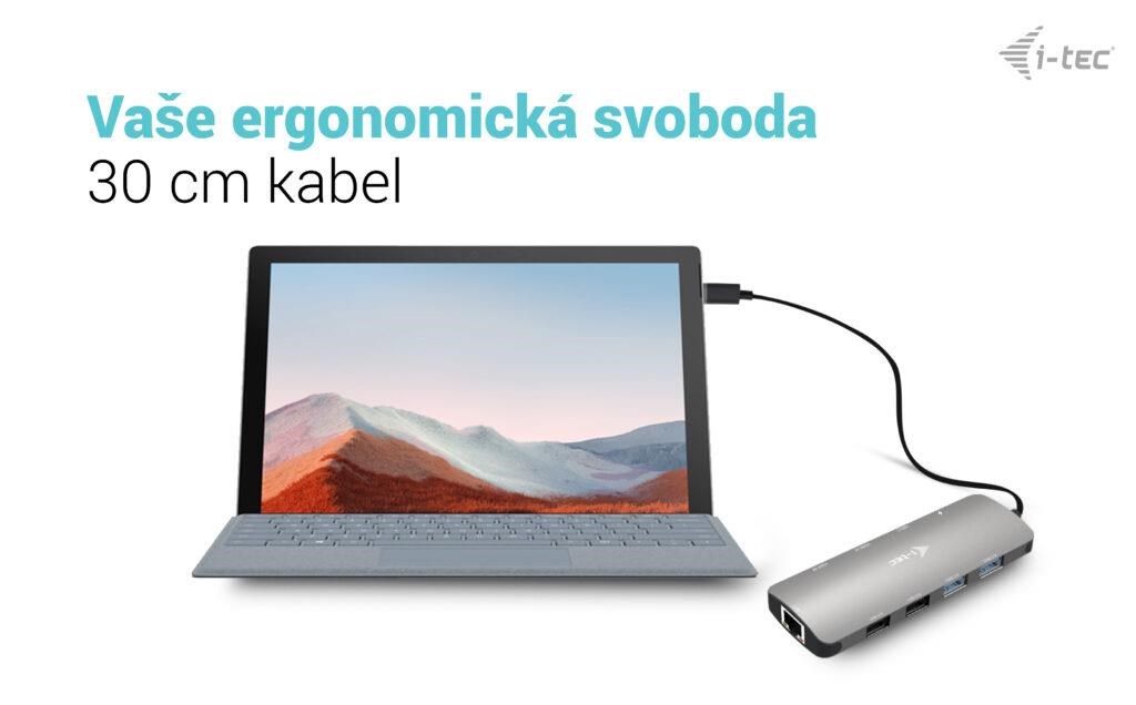 i-tec USB-C Metal Nano 2x HDMI Docking Station,  PD 100W + Charger 100W (bundle)10 