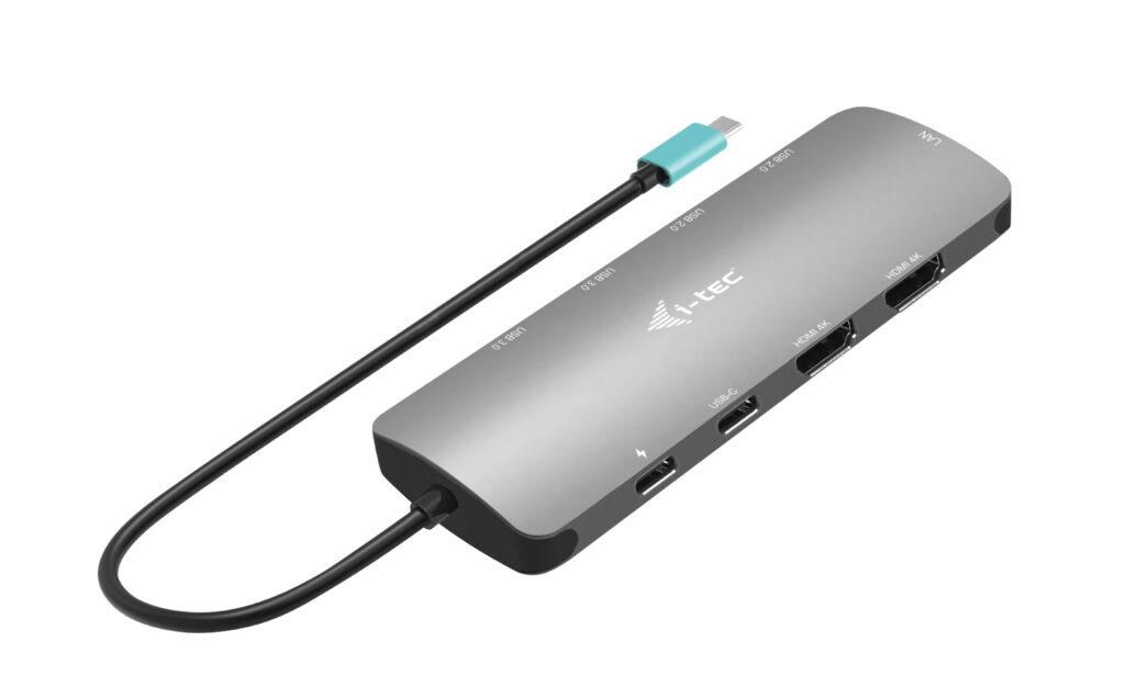 i-tec USB-C Metal Nano 2x HDMI Docking Station,  PD 100W + Charger 100W (bundle)3 