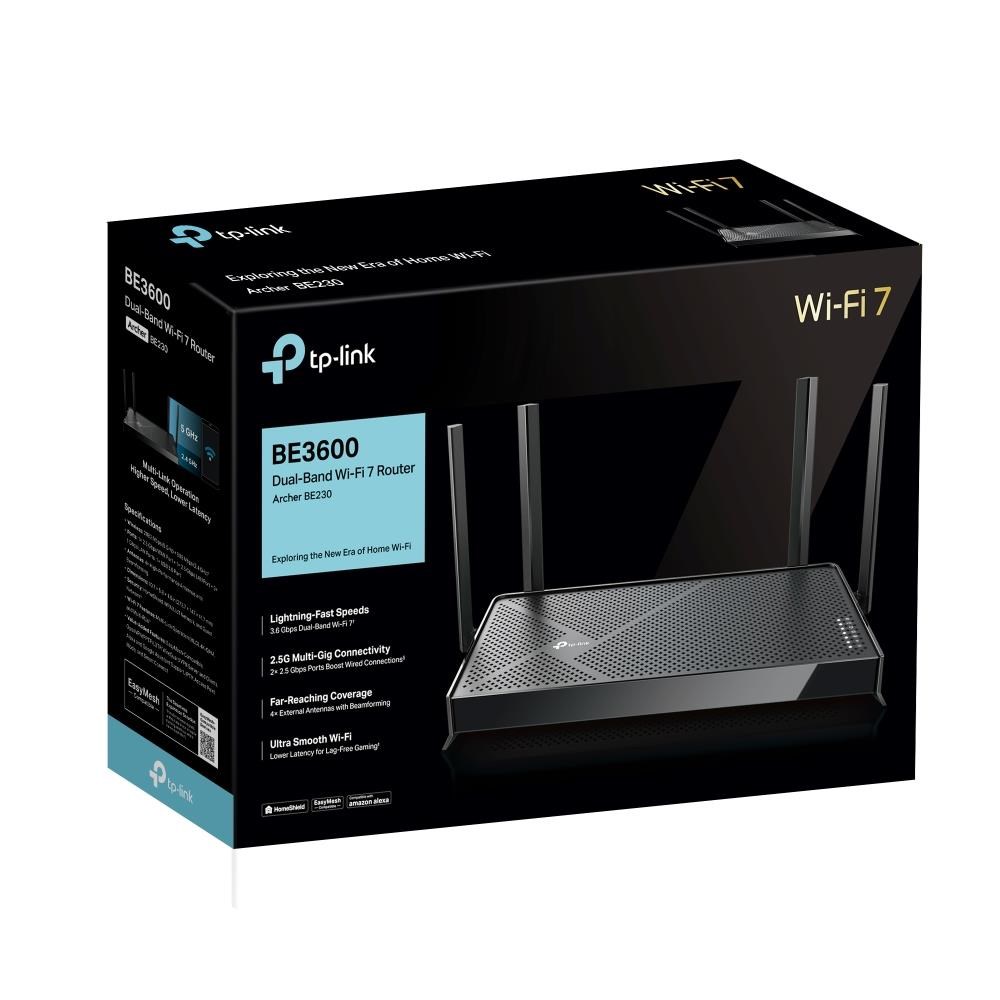 TP-Link Archer BE230 OneMesh/EasyMesh WiFi7 router(BE3600,2,4GHz/5GHz,1x2,5GbEWAN,1x2,5GbELAN,3xGbELAN,1xUSB3.0)4 