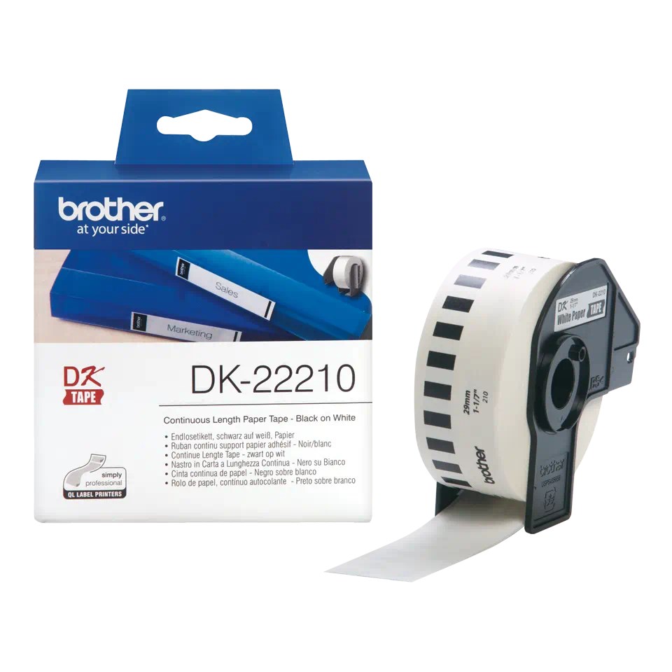 BROTHER DK-22210 rolka papiera 29 mm x 30, 48 m biela0 