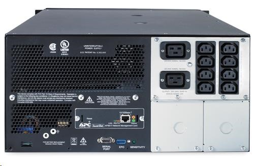 APC Smart-UPS 5000VA 230V Rackmount/ Tower,  5U (4000W),  sieťová karta1 