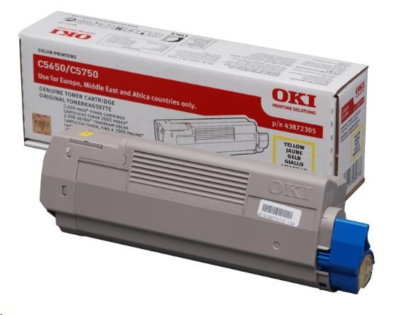 Žltý toner OKI pre C5650/ C5750 (2 000 strán)0 