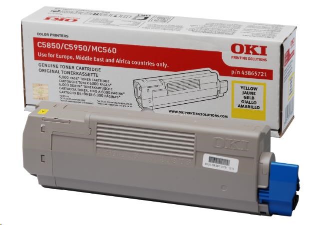 Žltý toner OKI pre C5850/C5950/MC560 (6 000 strán)0 