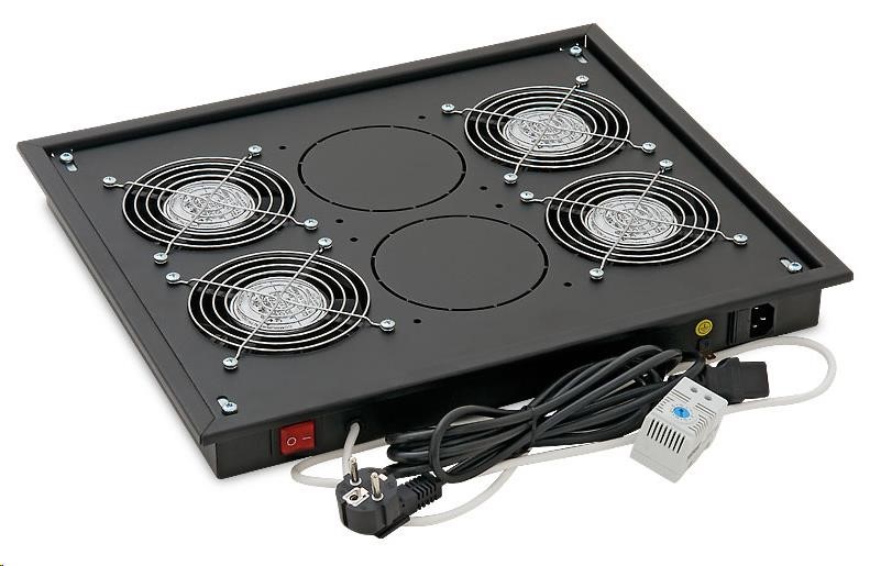 TRITON Ventilačná jednotka horná (dolná), 4 ventilátory-230V/60W, termostat, sivá0 