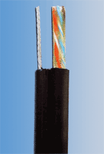 UTP kabel PlanetElite s nosným lankem,  Cat5E,  drát,  venkovní PE,  černý,  305m0 