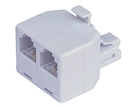 Rozdvojka RJ11,  1x6p4c/ 2x6p4c - telefonní0 