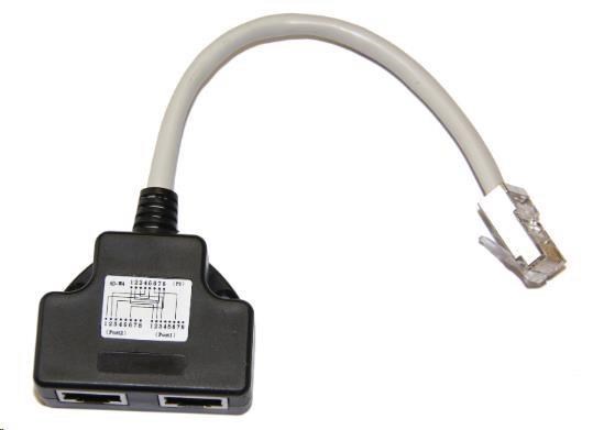 Adaptér rozdvojka RJ45,  1x8p8c/ 2x8p4c,  PC-TEL0 