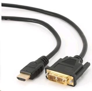 GEMBIRD HDMI - DVI 3 m kábel (M/M, DVI-D, Single Link, pozlátené kontakty, tienený)0 