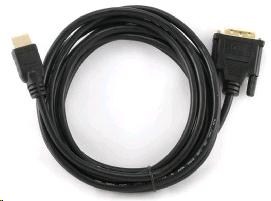 GEMBIRD HDMI - DVI 3 m kábel (M/ M,  DVI-D,  Single Link,  pozlátené kontakty,  tienený)1 