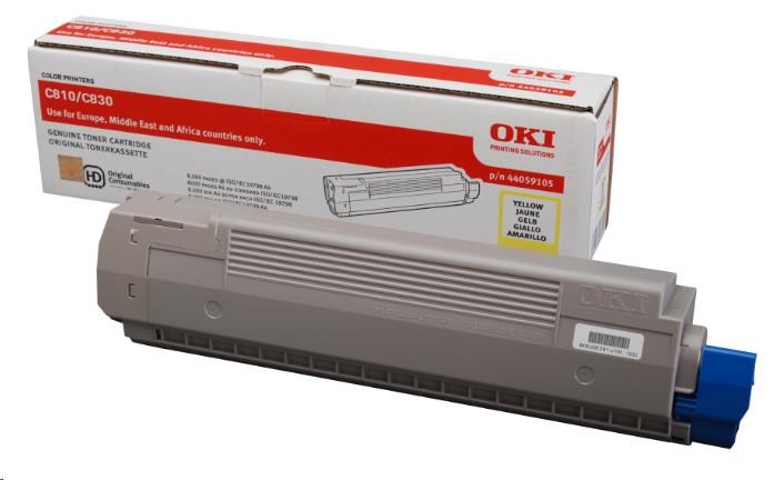 Toner OKI Yellow pre C810, C830 (8 000 strán za minútu))0 