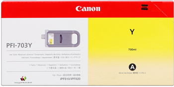 Atramentová kazeta Canon PFI-703,  žltá0 