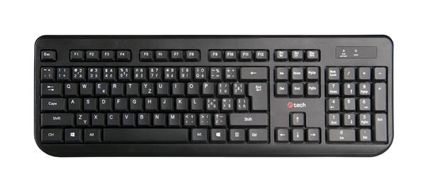 C-TECH klávesnica a myš WLKMC-01, USB, čierna, bezdrôtová, CZ+SK1 