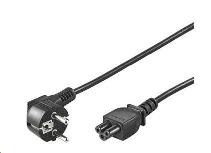 PREMIUMCORD 230V napájací kábel pre NTB (3pin,  Schuko,  trojlístok) 5m0 