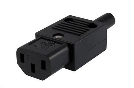 Napájací konektor PREMIUMCORD 230V pre kábel (samica,  IEC C13)0 