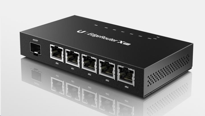 UBNT EdgeMAX EdgeRouter X SFP [880MHz dvojjadrový procesor,  256MB RAM,  EdgeOS,  5 gigabitových portov s PoE,  SFP]0 