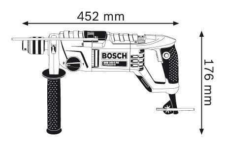 BOSCH GSB 162-2 RE příklepová vrtačka, 1500 W, velmi vysoký točivý moment, pro nejnáročnější použití2 