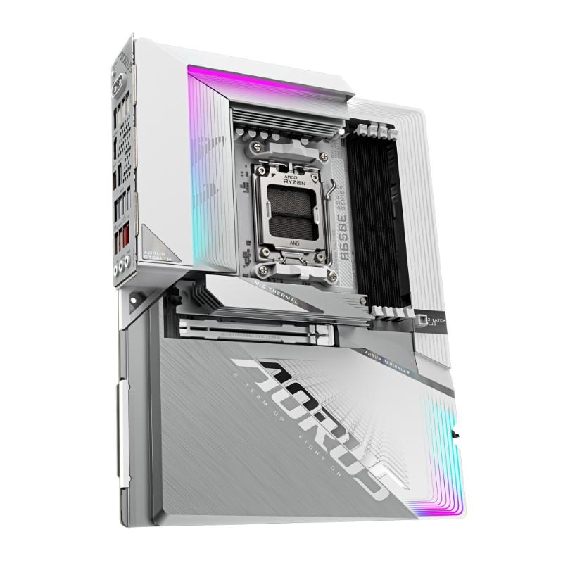 GIGABYTE MB Sc AM5 B650E AORUS STEALTH ICE,  AMD B650,  4xDDR5,  2x HDMI,  1xUSB-C,  WI-FI,  E-ATX1 