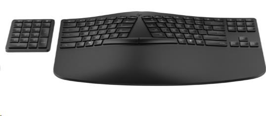 HP 960 Black Ergonomic Wireless Keyboard - bezdrátová ergonomická klávesnice CZ SK1 