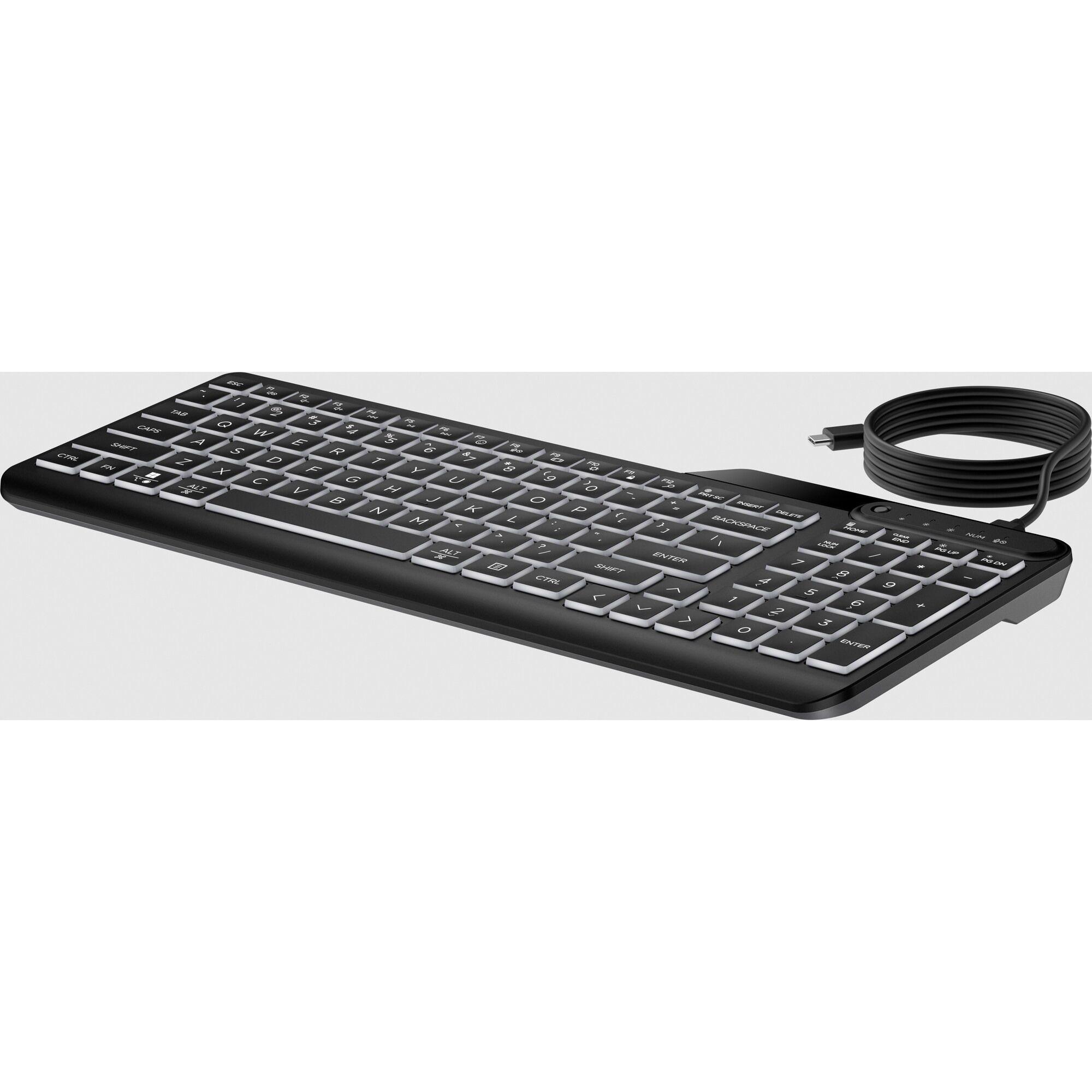 HP 400 Backlit Wired Keyboard - drátová podsvícená klávesnice CZ/ SK14 