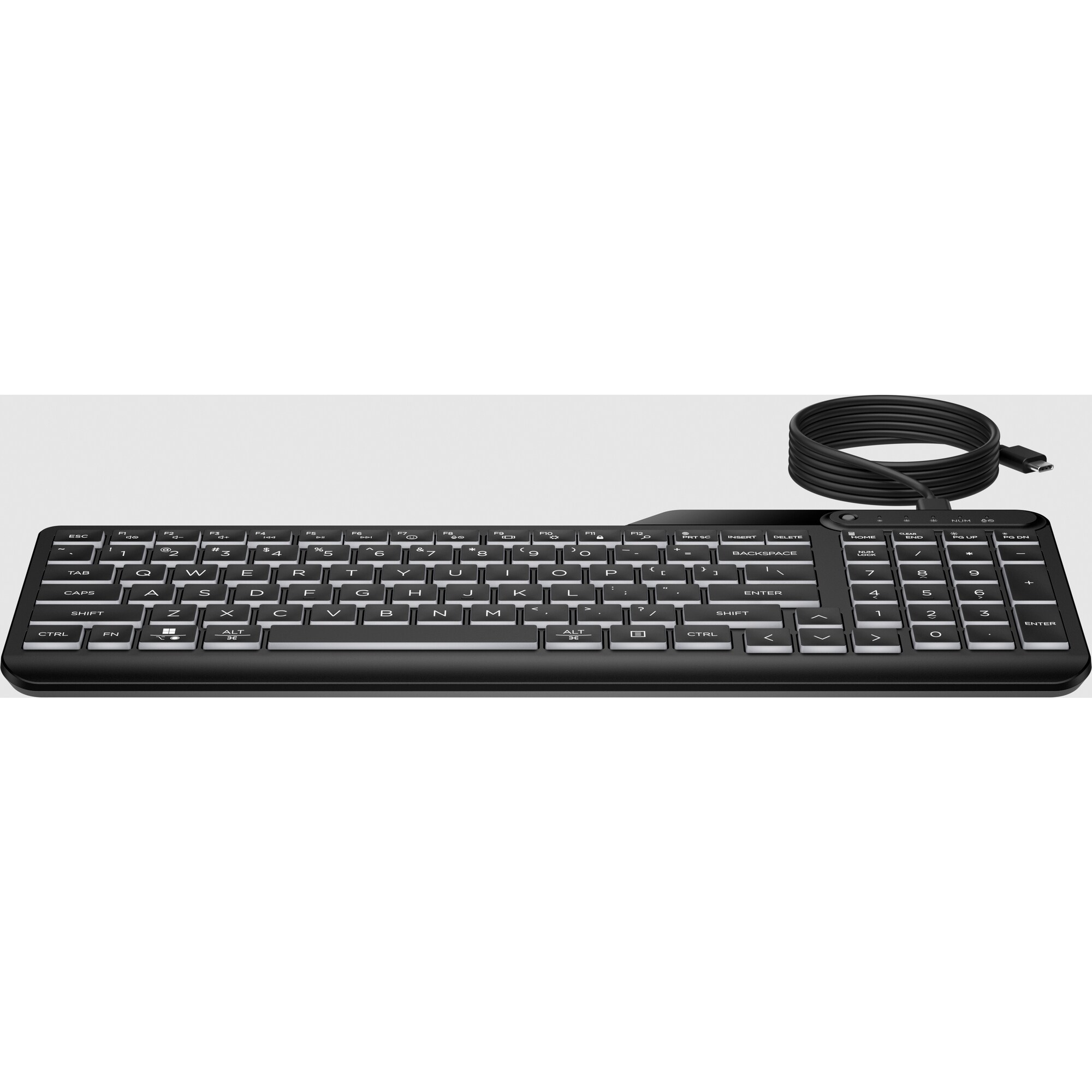 HP 400 Backlit Wired Keyboard - drátová podsvícená klávesnice CZ/ SK12 