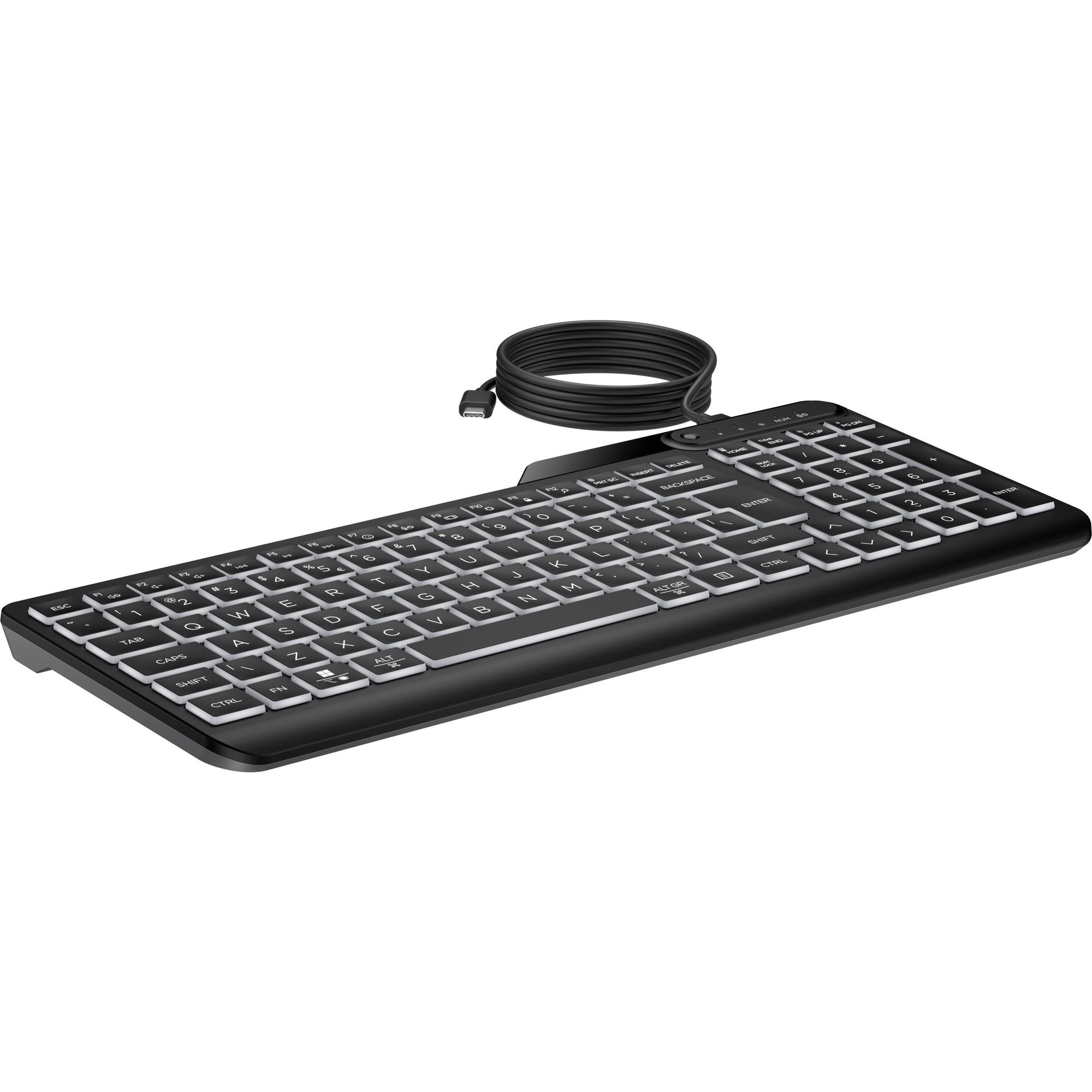 HP 400 Backlit Wired Keyboard - drátová podsvícená klávesnice CZ/ SK6 