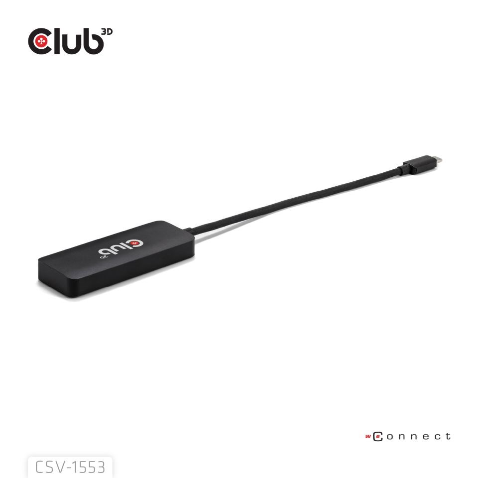 Club3D hub MST USB-C na 3xDisplayPort, Single: 8K30Hz, Triple: 4K60Hz3 