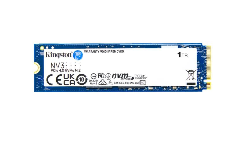 Kingston SSD 1TB NV3, M.2 2280, NVMe PCIe Gen4x4, (R: 6000MB/s; W: 4000MB/s)0 