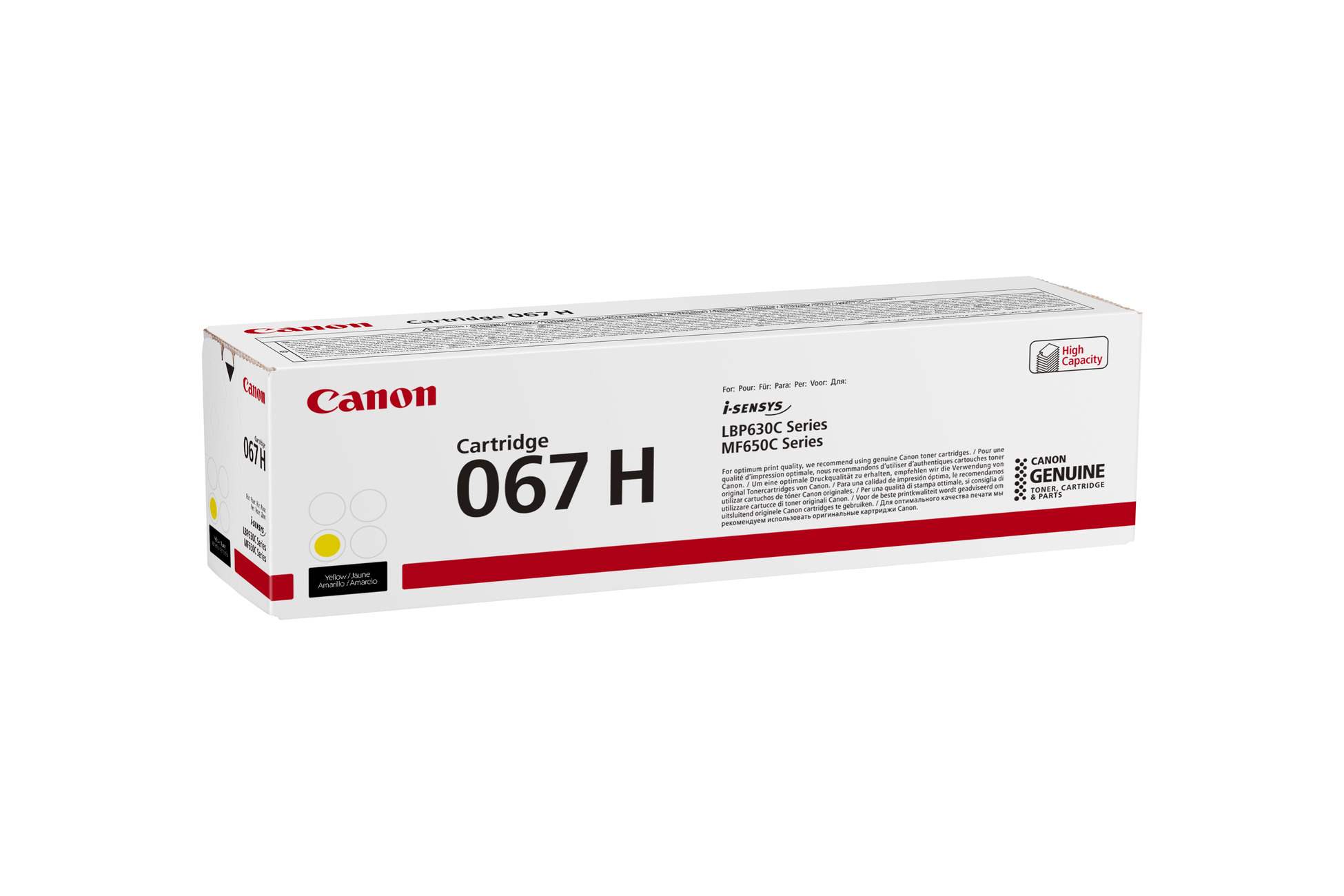 Canon TONER 067H žlutá pro i-SENSYS LBP631Cw,  LB (2350 str.) BAZAR/ POŠKOZENÝ OBAL0 