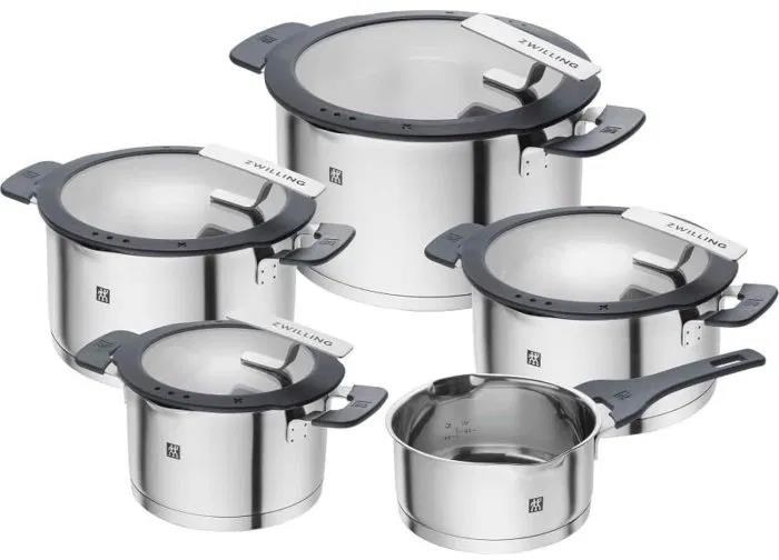 Zwilling Simplify sada 5 nerezových hrnců s poklicemi, slévací poklice, 18/10 nerezová ocel2 