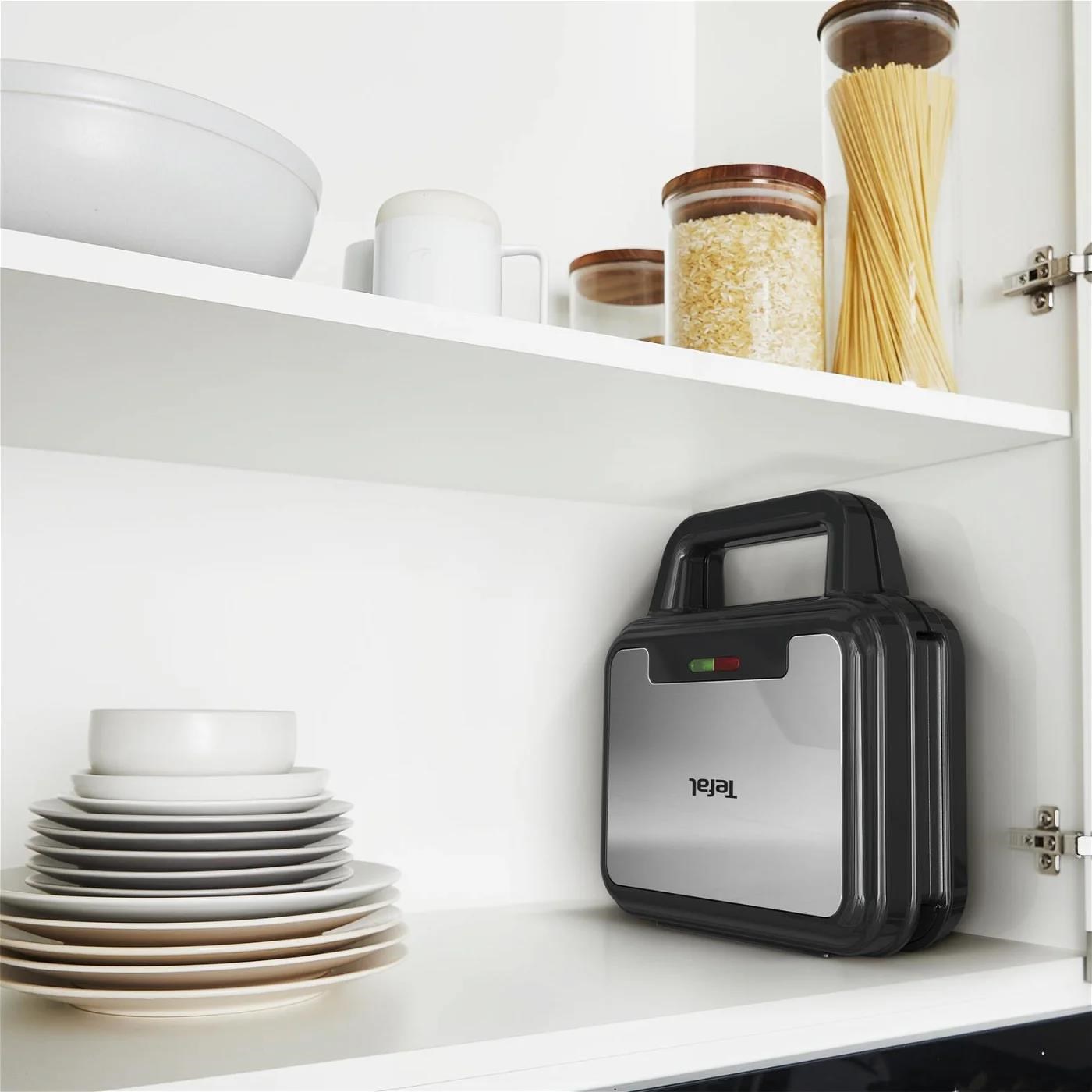 Tefal SW383D10 3v1 UltraCompact toustovač,  700 W,  vyměnitelné desky,  tousty,  vafle,  panini,  indikátor připravenosti8 