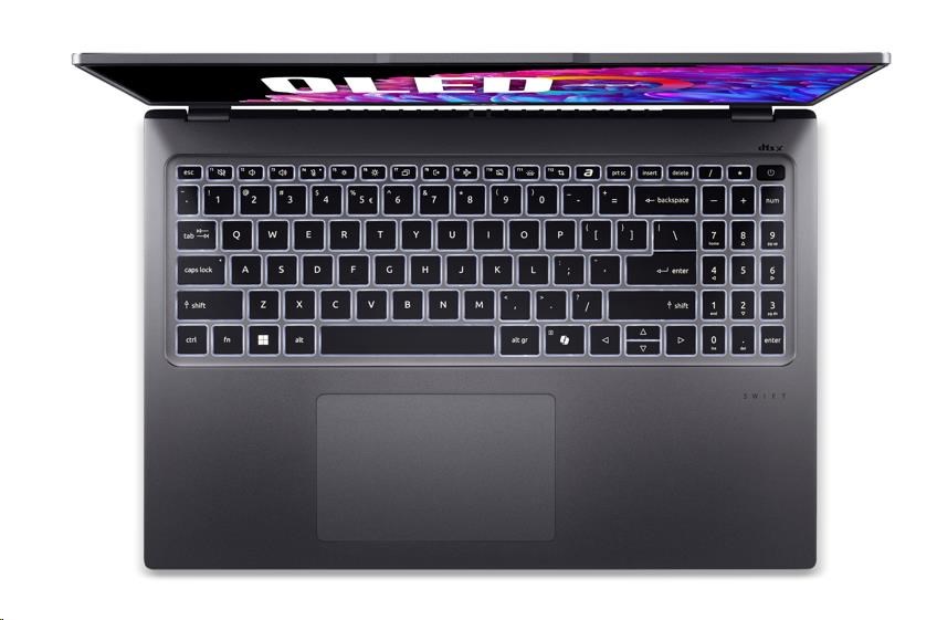 ACER NTB SWIFT GO 16 (SFG16-72-52KV), IntelCore Ultra 5 125U, 16GB, 512GB PM4 SSD, IntelArc, W11, Grey1 