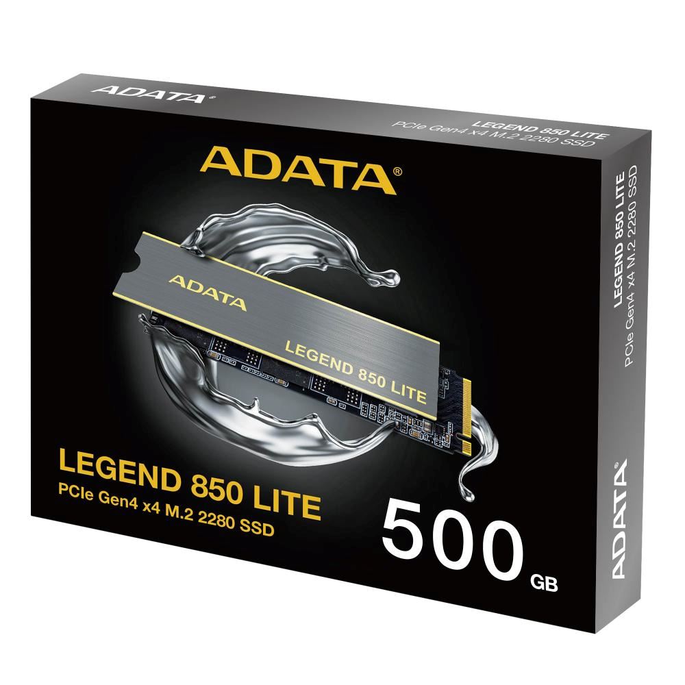 ADATA SSD 500GB LEGEND 850 LITE, PCIe Gen4 x4, M.2 2280, (R:4700 W:1700MB s)6 