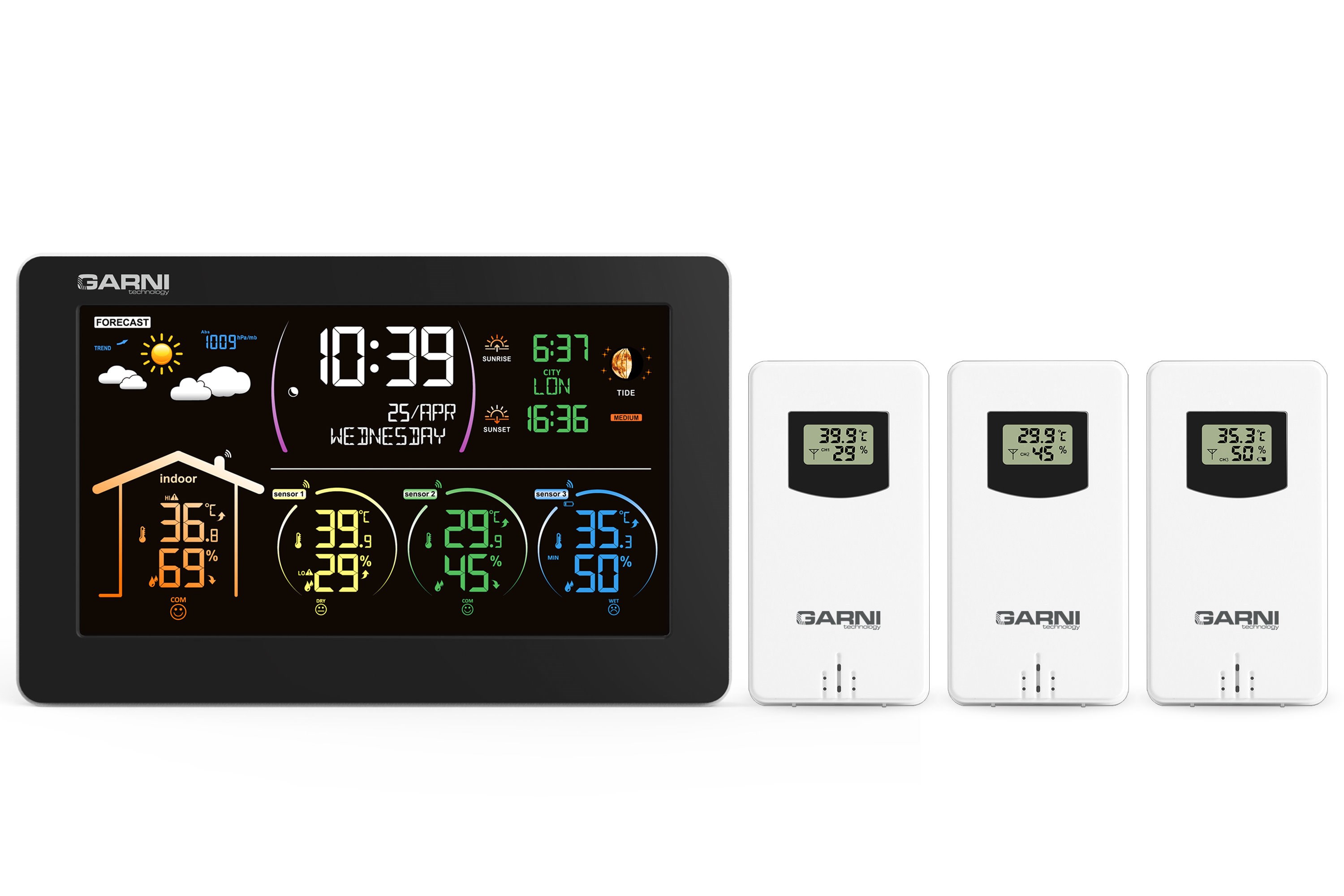 GARNI 580 Line - Meteorologická stanice se 3 bezdrátovými čidly1 