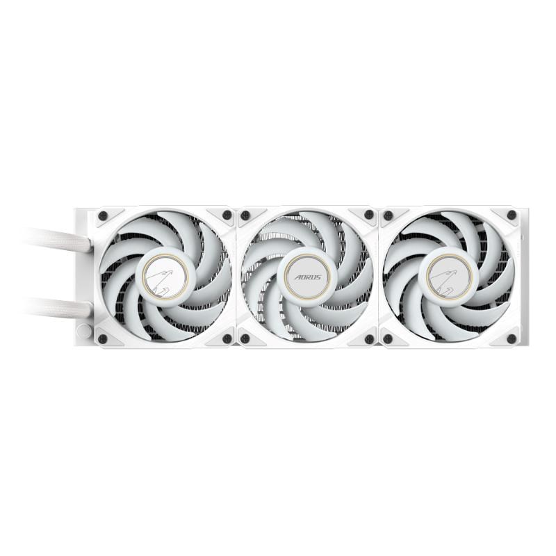 GIGABYTE vodní chladič AORUS WATERFORCE X II 360I,  3x 120mm Fan,  ARGB,  LCD Displej,  Bílá3 