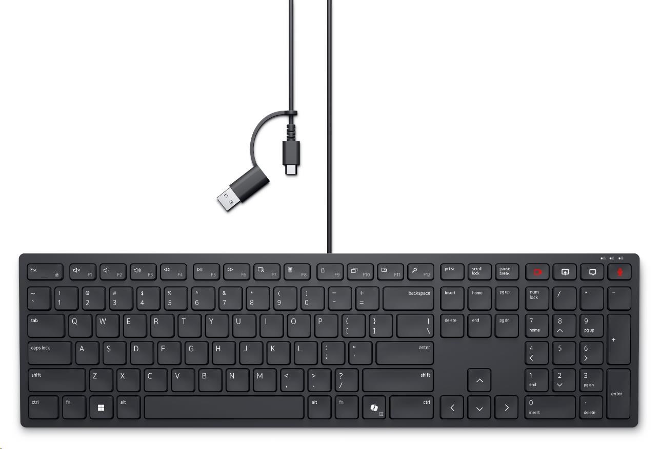 Dell KB525C drôtová klávesnica US INT USB/ USB-C2 