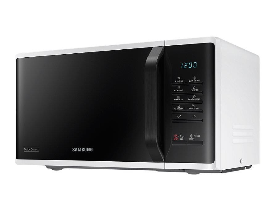 Samsung MS23K3513AW/ BA mikrovlnná trouba,  800 W,  23 l,  6 úrovní výkonu,  displej,  bílá /  černá2 