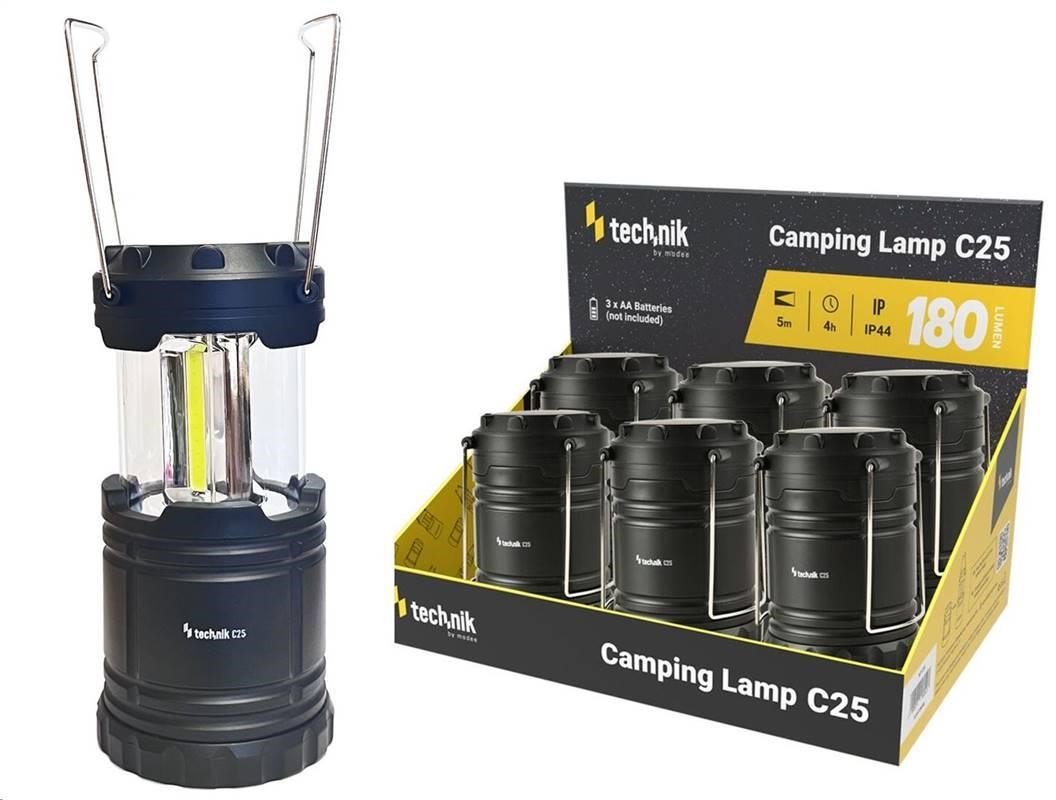 Technik Camping lamp C25 kempingová lampa 3xAA 180lm LED COB0 