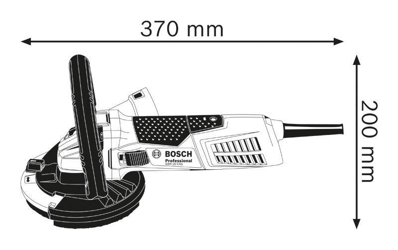 Bosch GBR 15 CAG bruska na beton, 1500 W, 9.300 ot min, kotouče 125 mm, závit M141 