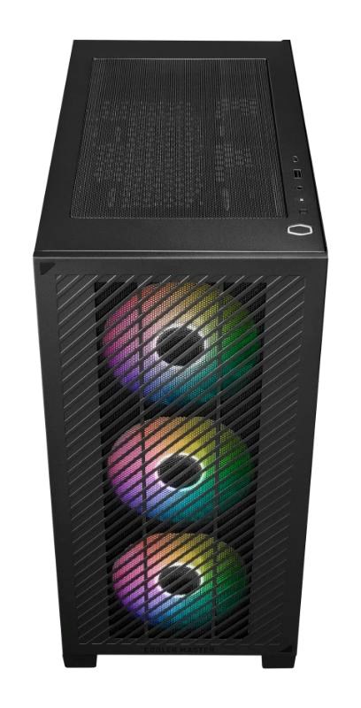 Cooler Master case Elite 301, mini-ITX, 3x 120mm ARGB Fan, bez zdroje, černá2 