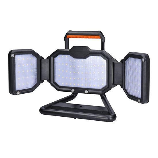 Solight LED reflektor 30W, přenosný, nabíjecí, 3000lm, oranžovo-černý1 