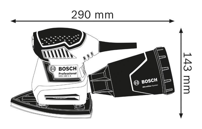 Bosch GSS 160 Multi vibrační bruska, 180 W, 12.000 ot min, 24.000 kmitů min1 