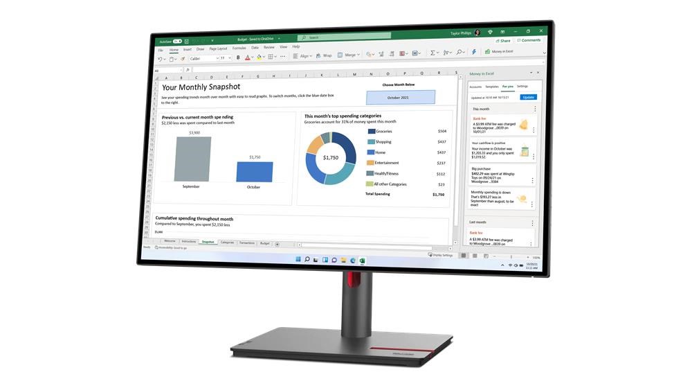 BAZAR - LENOVO LCD P27h-30 - 27"", IPS, matný, 16:9, 2560x1440, 178/ 178, 4ms, 350cd/ m2, 1000:1, HDMI, DP, USB-C, RJ45 - rozbaleno1 