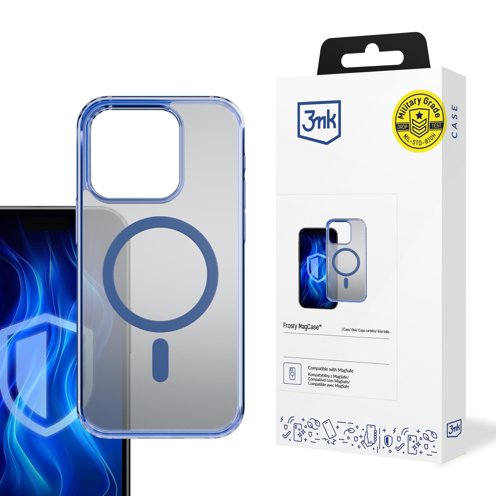 3mk ochranný kryt Frosty MagCase Blue pro Apple iPhone 13 Pro0 